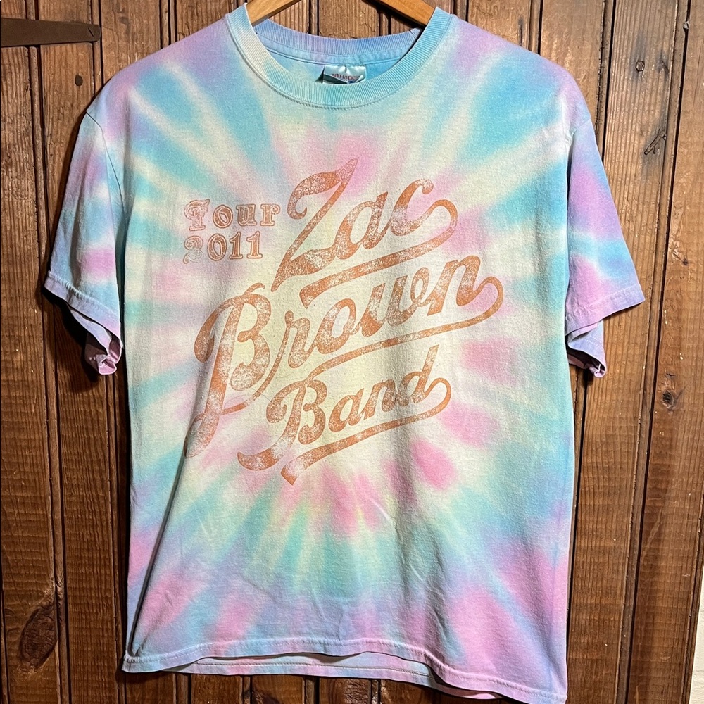 Hanes Pastel Tie-Dye Zac Brown Band Tour T-Shirt